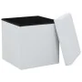Taburetes de almacenaje plegables 2 uds cuero sintético blanco de vidaXL, Taburetes y sillas plegables - Ref: Foro24-247084, ...