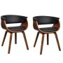Dining chairs 2 units curved wood and artificial leather by vidaXL, dining chairs - Ref: Foro24-270546, Price: 318,52 €, Disc...