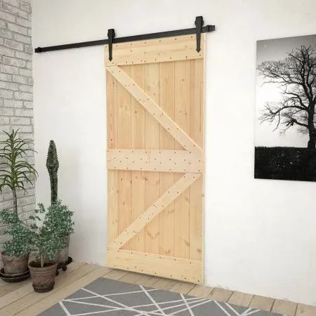 Puerta de madera maciza de pino 90x210 cm de vidaXL, Puertas - Ref: Foro24-289108, Precio: 137,88 €, Descuento: %