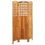 Biombo de 3 paneles madera maciza de acacia 121x2x170 cm de vidaXL, Divisores de ambientes - Ref: Foro24-311878, Precio: 112,...