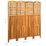 Biombo de 4 paneles madera maciza de acacia 121x2x120 cm de vidaXL, Divisores de ambientes - Ref: Foro24-311880, Precio: 158,...