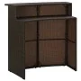 Mesa alta de jardín ratán sintético marrón 120x55x110 cm de vidaXL, Mesas de jardín - Ref: Foro24-313467, Precio: 207,72 €, D...