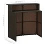 Mesa alta de jardín ratán sintético marrón 120x55x110 cm de vidaXL, Mesas de jardín - Ref: Foro24-313467, Precio: 207,72 €, D...