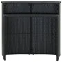 Mesa alta de jardín ratán sintético negro 120x55x110 cm de vidaXL, Mesas de jardín - Ref: Foro24-313468, Precio: 208,33 €, De...