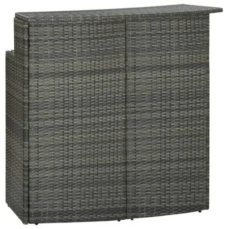 Mesa alta de jardín ratán sintético gris 120x55x110 cm de vidaXL, Mesas de jardín - Ref: Foro24-313469, Precio: 205,92 €, Des...