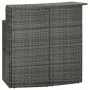 Mesa alta de jardín ratán sintético gris 120x55x110 cm de vidaXL, Mesas de jardín - Ref: Foro24-313469, Precio: 205,92 €, Des...