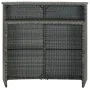 Mesa alta de jardín ratán sintético gris 120x55x110 cm de vidaXL, Mesas de jardín - Ref: Foro24-313469, Precio: 205,92 €, Des...