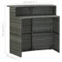 Mesa alta de jardín ratán sintético gris 120x55x110 cm de vidaXL, Mesas de jardín - Ref: Foro24-313469, Precio: 205,92 €, Des...