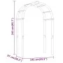 Arco de madera de pino macizo impregnado 141x97x243 cm de vidaXL, Pérgolas, arcos y enrejados de jardín - Ref: Foro24-318419,...