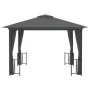 Cenador con paredes laterales y techos dobles antracita 3x3 m de vidaXL, Carpas y cenadores - Ref: Foro24-318541, Precio: 342...