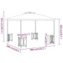 Cenador con paredes laterales y techos dobles antracita 3x3 m de vidaXL, Carpas y cenadores - Ref: Foro24-318541, Precio: 342...