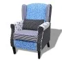 Sillón con diseño de tela diseño Patchwork de vidaXL, Sillones - Ref: Foro24-240882, Precio: 223,80 €, Descuento: %