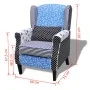 Sillón con diseño de tela diseño Patchwork de vidaXL, Sillones - Ref: Foro24-240882, Precio: 223,80 €, Descuento: %
