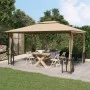 Cenador con paredes laterales y techos dobles gris taupe 3x4 m de vidaXL, Carpas y cenadores - Ref: Foro24-318545, Precio: 43...