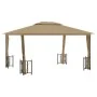 Cenador con paredes laterales y techos dobles gris taupe 3x4 m de vidaXL, Carpas y cenadores - Ref: Foro24-318545, Precio: 43...