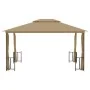 Cenador con paredes laterales y techos dobles gris taupe 3x4 m de vidaXL, Carpas y cenadores - Ref: Foro24-318545, Precio: 43...
