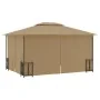 Cenador con paredes laterales y techos dobles gris taupe 3x4 m de vidaXL, Carpas y cenadores - Ref: Foro24-318545, Precio: 43...