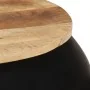 Mesa de centro de madera de mango maciza negra 68x68x30 cm de vidaXL, Mesas de centro - Ref: Foro24-323533, Precio: 173,85 €,...
