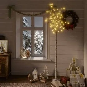 Árbol de Navidad LED blanco cálido sauce interior exterior 2,2m de vidaXL, Arboles de navidad - Ref: Foro24-328684, Precio: 5...