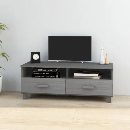 Mueble de TV HAMAR madera maciza pino gris oscuro 106x40x40 cm de vidaXL, Muebles TV - Ref: Foro24-340470, Precio: 92,34 €, D...