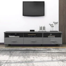 HAMAR TV cabinet solid dark gray pine wood 158x40x40 cm by vidaXL, TV Furniture - Ref: Foro24-340474, Price: 110,64 €, Discou...