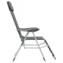 Sillas de camping plegables con reposapiés 2 uds textilene gris de vidaXL, Sillas de jardín - Ref: Foro24-360145, Precio: 175...