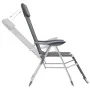 Sillas de camping plegables con reposapiés 2 uds textilene gris de vidaXL, Sillas de jardín - Ref: Foro24-360145, Precio: 175...