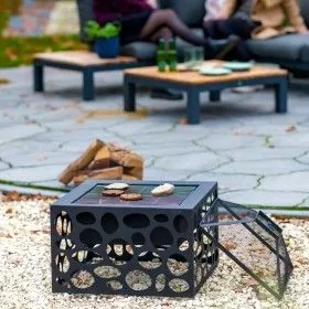 RedFire Brasero con parrilla Mikor negro de RedFire, Chimeneas - Ref: Foro24-441229, Precio: 180,97 €, Descuento: %