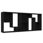 Black plywood bookcase shelf 67x24x161 cm by vidaXL, Bookcases and shelves - Ref: Foro24-801878, Price: 67,31 €, Discount: %