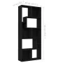 Black plywood bookcase shelf 67x24x161 cm by vidaXL, Bookcases and shelves - Ref: Foro24-801878, Price: 67,31 €, Discount: %