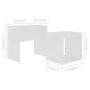 White plywood coffee table set 48x30x45cm by vidaXL, Coffee table - Ref: Foro24-802885, Price: 34,70 €, Discount: %