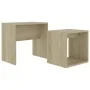 Set of oak-colored plywood coffee tables 48x30x45cm by vidaXL, Coffee table - Ref: Foro24-802888, Price: 33,88 €, Discount: %