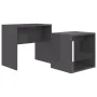 Juego mesas centro madera contrachapada gris brillo 48x30x45 cm de vidaXL, Mesas de centro - Ref: Foro24-802893, Precio: 30,4...