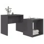Juego mesas centro madera contrachapada gris brillo 48x30x45 cm de vidaXL, Mesas de centro - Ref: Foro24-802893, Precio: 30,4...