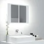 Bathroom mirror cabinet with LED light white acrylic 60x12x45 cm by vidaXL, bathroom vanities - Ref: Foro24-804956, Price: 49...