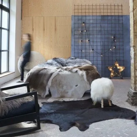 Alfombra de piel de vaca auténtica negro 150x170 cm de vidaXL, Alfombras - Ref: Foro24-284341, Precio: 208,08 €, Descuento: %