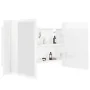 Armario espejo de baño LED acrílico blanco brillo 80x12x45 cm de vidaXL, Tocadores de baño - Ref: Foro24-804969, Precio: 68,0...