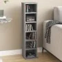Sonoma gray plywood CD shelf 21x20x88 cm by vidaXL, CD and DVD storage - Ref: Foro24-815073, Price: 31,11 €, Discount: %