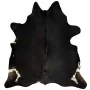 Alfombra de piel de vaca auténtica negro 150x170 cm de vidaXL, Alfombras - Ref: Foro24-284341, Precio: 208,08 €, Descuento: %