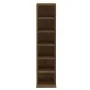 Estantería de CD madera contrachapada roble marrón 21x20x88 cm de vidaXL, Almacenamiento para CD y DVD - Ref: Foro24-815074, ...