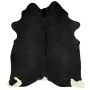 Alfombra de piel de vaca auténtica negro 150x170 cm de vidaXL, Alfombras - Ref: Foro24-284341, Precio: 208,08 €, Descuento: %