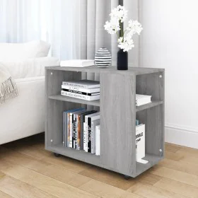 Sonoma-Beistelltisch aus grauem Sperrholz, 70 x 35 x 55 cm von vidaXL, Seitentische - Ref: Foro24-815106, Preis: 46,49 €, Rab...