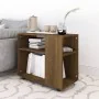 Side table made of brown oak plywood, measuring 70x35x55 cm. by vidaXL, Side tables - Ref: Foro24-815107, Price: 48,39 €, Dis...