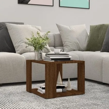 Mesa de centro madera contrachapada roble marrón 40x40x30 cm de vidaXL, Mesas de centro - Ref: Foro24-815170, Precio: 30,67 €...