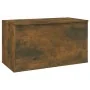 Baúl almacenaje madera contrachapada roble ahumado 84x42x46 cm de vidaXL, Baúles para juguetes - Ref: Foro24-815192, Precio: ...