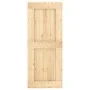 Puerta corredera con herrajes madera maciza de pino 85x210 cm de vidaXL, Puertas - Ref: Foro24-3203167, Precio: 199,24 €, Des...