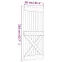 Schiebetür mit massivem Kiefernholzbeschlägen 90x210 cm von vidaXL, Türen - Ref: Foro24-3203172, Preis: 206,58 €, Rabatt: %