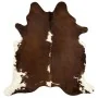 Alfombra de piel de vaca auténtica marrón y blanco 150x170 cm de vidaXL, Alfombras - Ref: Foro24-284344, Precio: 277,73 €, De...