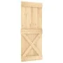 Puerta corredera con herrajes madera maciza de pino 85x210 cm de vidaXL, Puertas - Ref: Foro24-3203171, Precio: 199,60 €, Des...