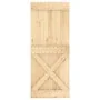Puerta corredera con herrajes madera maciza de pino 85x210 cm de vidaXL, Puertas - Ref: Foro24-3203171, Precio: 199,60 €, Des...